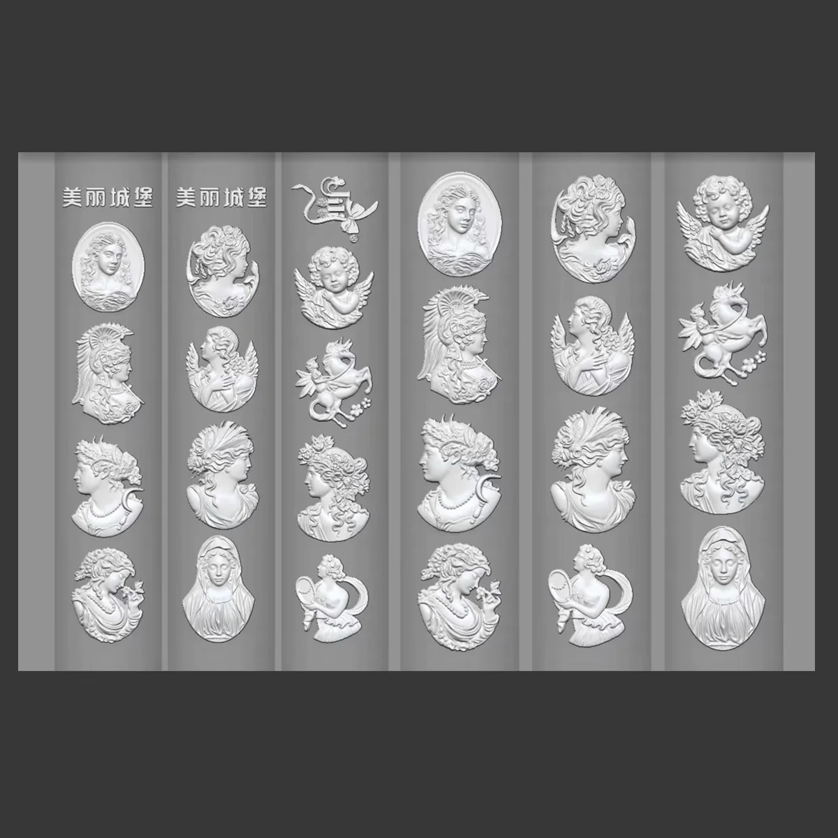 1Pc Gemstone  Photo Frame Baroque 3D Acrylic Mold Nail Art Decorations  DIY Silicone Nail Mold