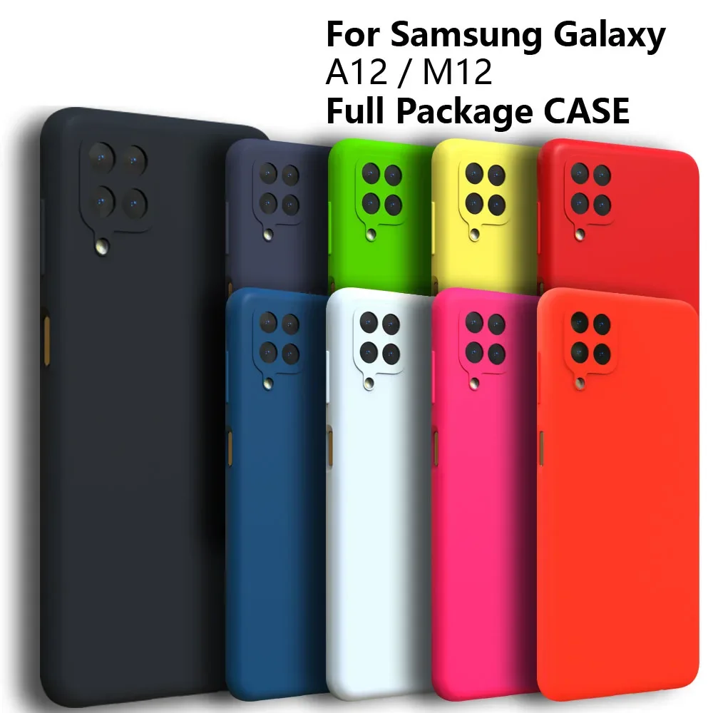 Чехол для Samsung Galaxy A12 A52 A55 A72 A32, шелковистая силиконовая крышка, мягкая на ощупь защитная задняя крышка, корпус без отверстий для A54, A53, A33, A13