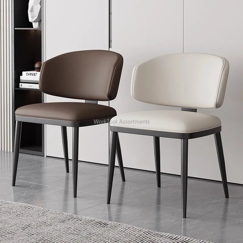 2026 New Italian Minimalist Light Luxury Dining Chair Padded Backrest Upholstered Side Chair For Home Dining Cafe