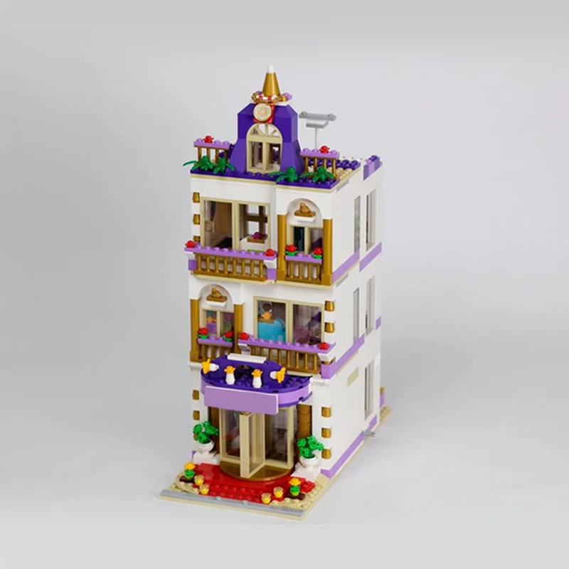 1135 elementów MOC Architektura Miejska Heartlake Grand Hotel Modularny Model DIY Klocki Zabawki Urodzinowe Prezent
