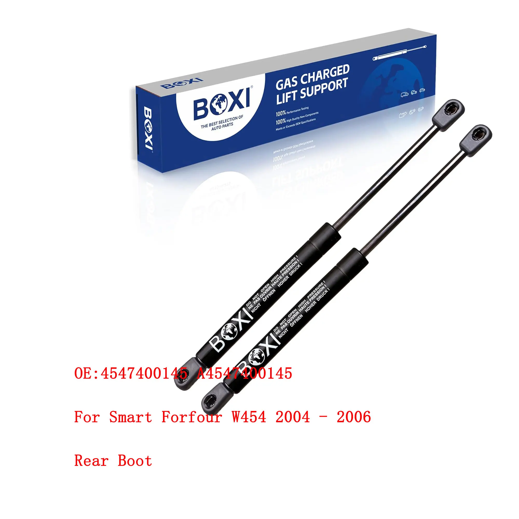 

2Pcs Rear Tailgate Boot Gas Strut Lift Support Shocks OEM 4547400145 A4547400145 For Smart Forfour W454 2004 - 2006 Trunk Damper