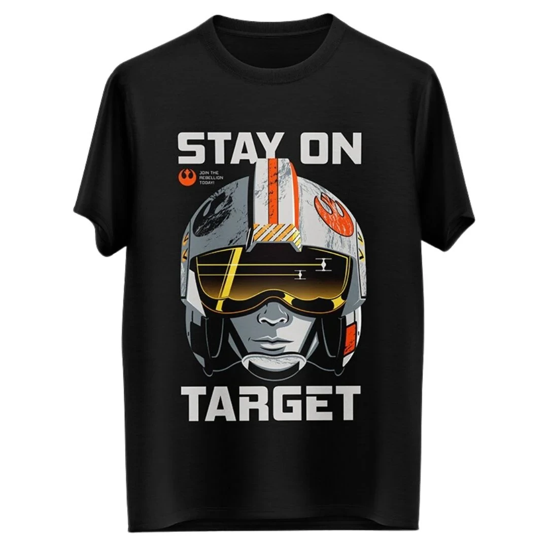 T-shirt girocollo ampia e comoda per uomo e donna sportiva americana a maniche corte stampata a tema Star Wars Y2K