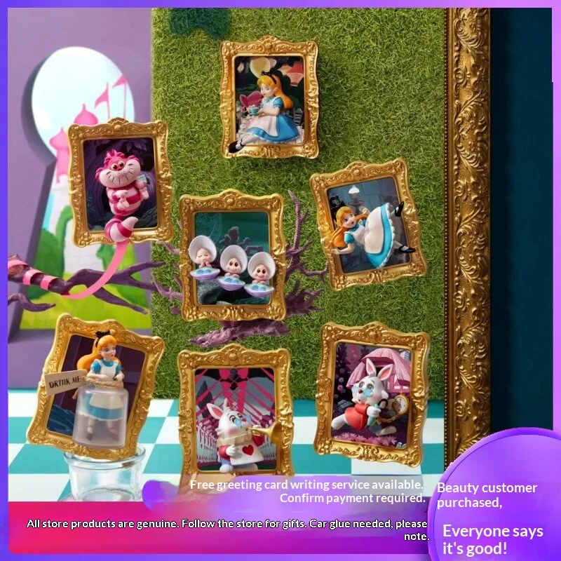 

Disney Alice in Wonderland Blind Box Art Gallery Series Collectible Figurines Decorative Ornament Gift for Girls Home Decor