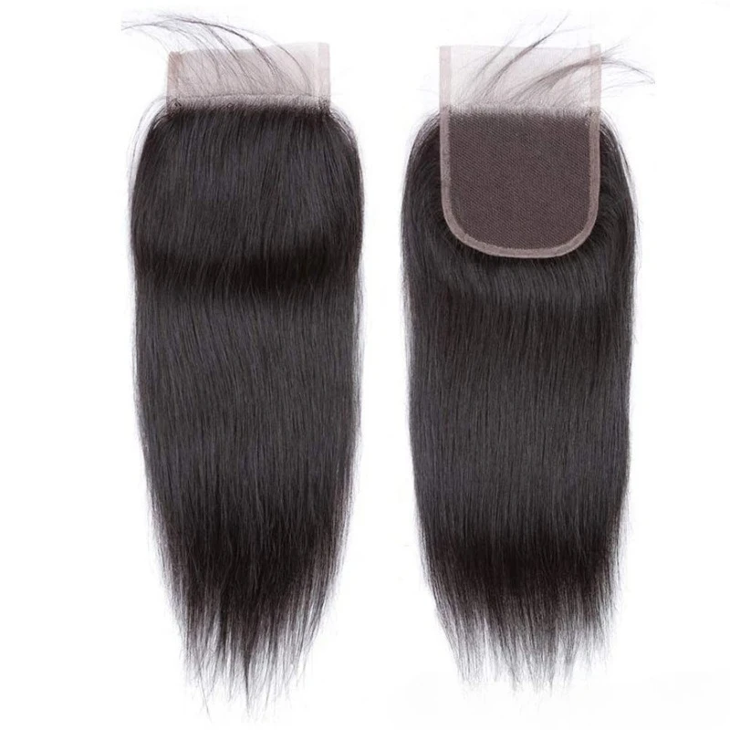 4x4 Lace Closure, glattes Echthaar, natürliche Farbe, 10-22 Zoll, weiches Remy-Haar, 150% Dichte, für Anfänger geeignet, kann in jeder Farbe gefärbt werden. – Detail 1