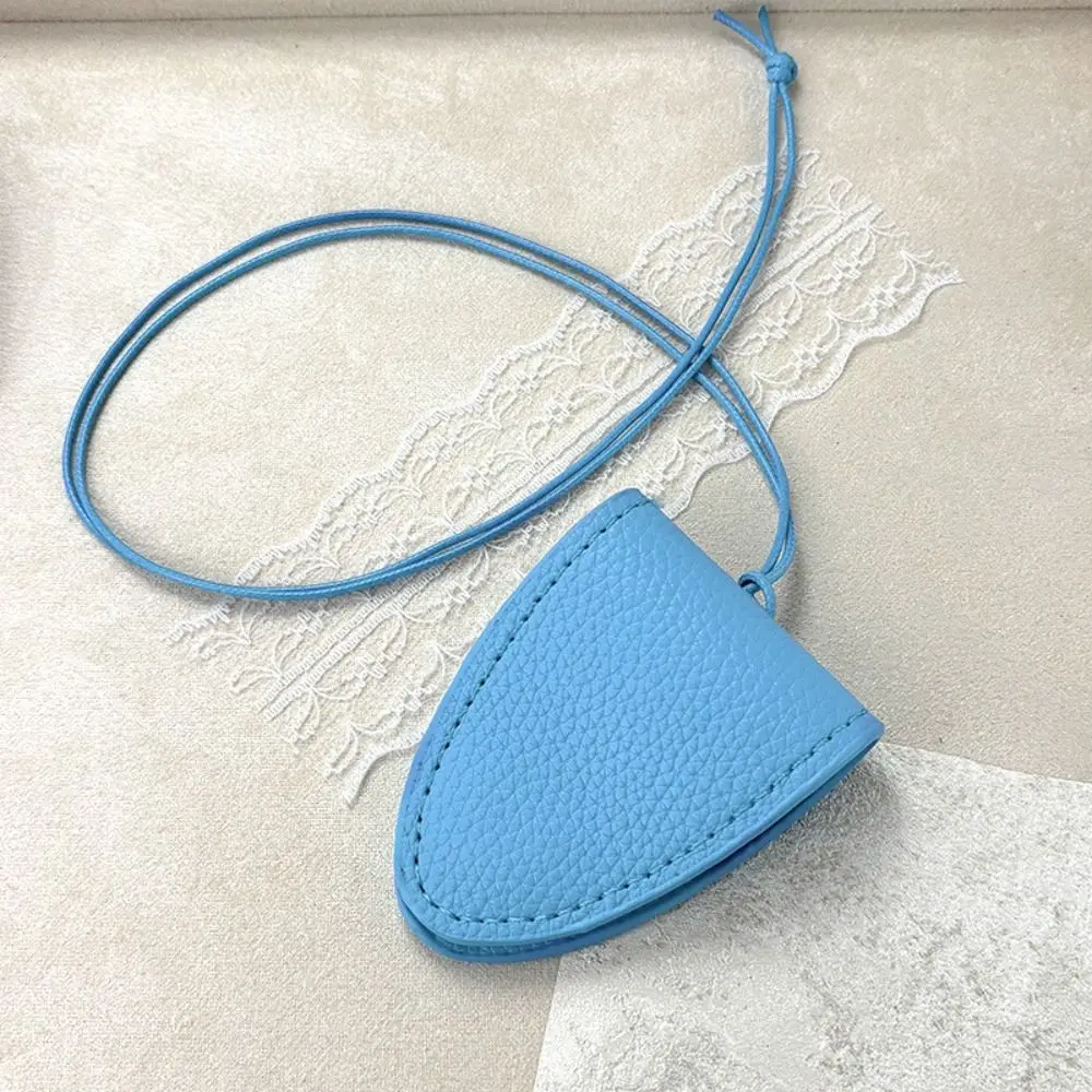 PU Leather Eyeglasses Storage Bag Pendant Hanging Neck Magnetic Glasses Clip Simple Multifunction Sunglasses Pendant Clip
