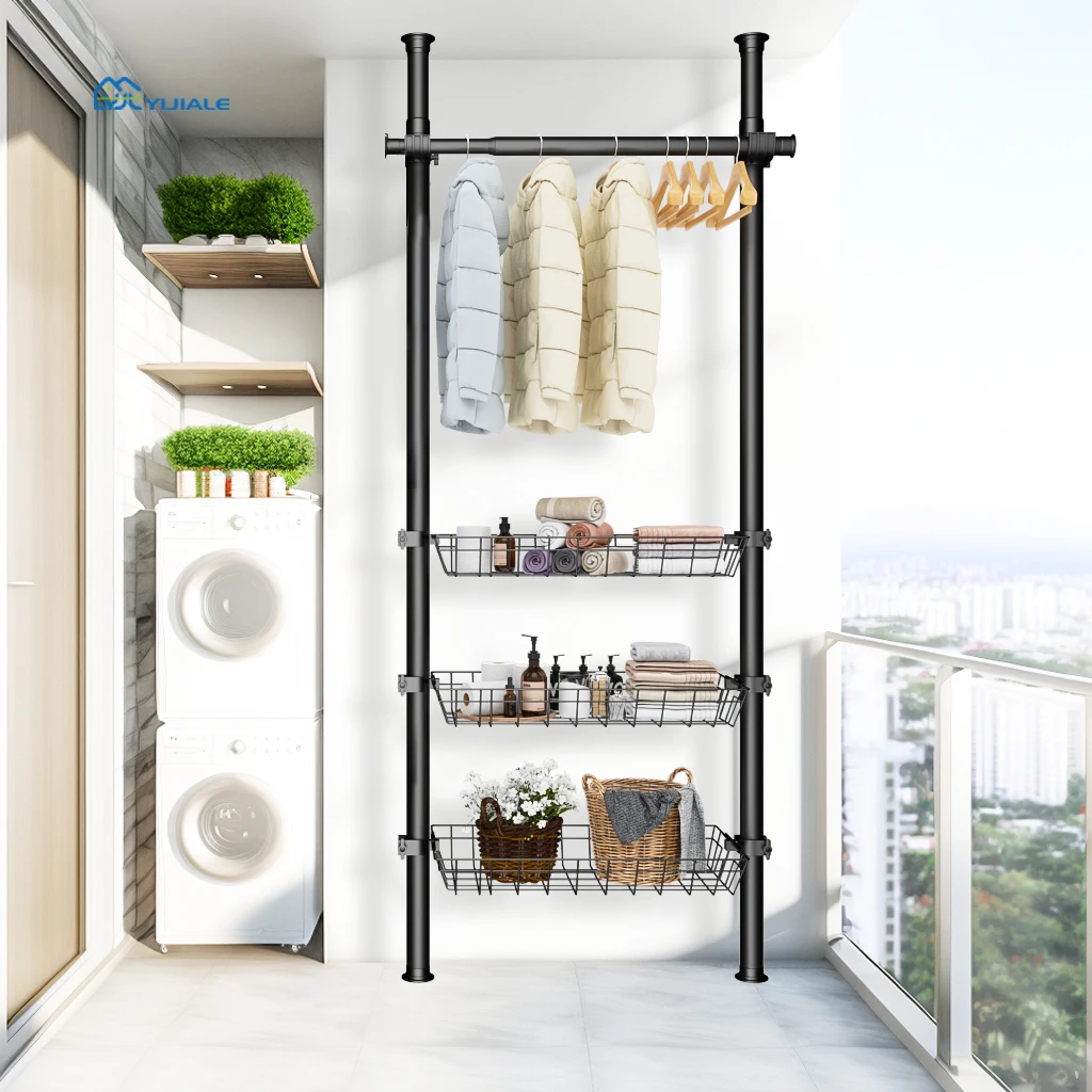 Home Furniture Suitable for Balcony Storage Racks Shelving Units Floor Type Washing Machine Storage Rack