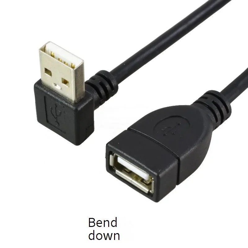 

90 Degree USB 3.0/2.0 Male to Female Adapter Cable Angle Extension Extender 5Gbps Fast Transmission Left/Right/Up/Down