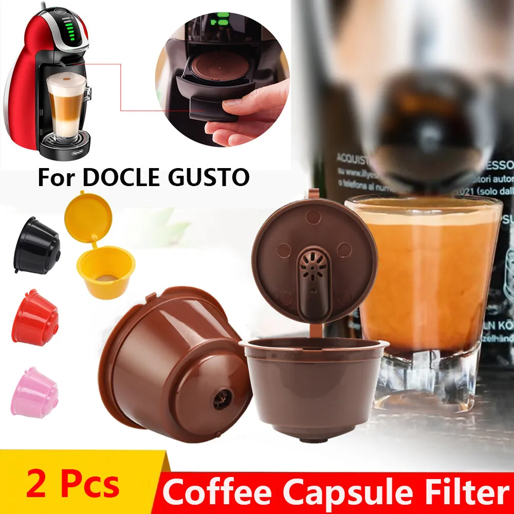 Cápsula de café reutilizável 3 peças, para máquina de nescafé dolce gusto, cápsula de café recarregável, copo de filtro de café, ferramenta de cozinha