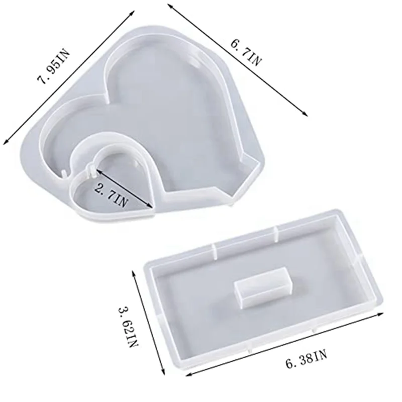 AC23-1Set قوالب الراتنج القلب لإطار الصورة إطارات صور القلب قوالب السيليكون قوالب السيليكون هلام السيليكا DIY بها بنفسك ديكور المنزل