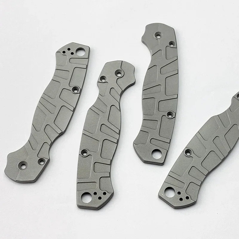 A Pair Spyderco Paramilitary 2 (C81) Aluminum Alloy Knife Handle Scales: Replacement Accessory for C81