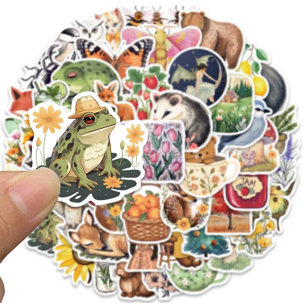 10/30/50 Stuks Leuke Magische Bos Dier Plant Graffiti Stickers Cartoon Decals Voor Scrapbook Laptop Gitaar vintage Sticker Voor Gift