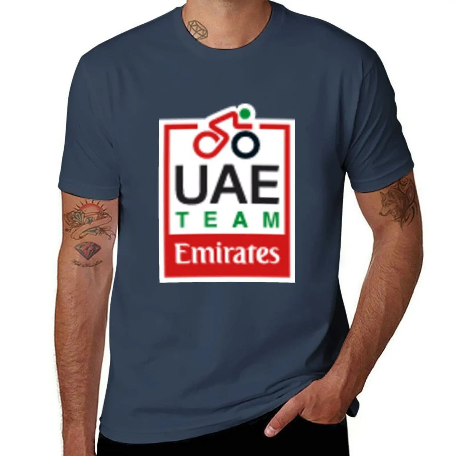 TEAM UAE EMIRATES T-Shirt Simple Line Art Print Tee