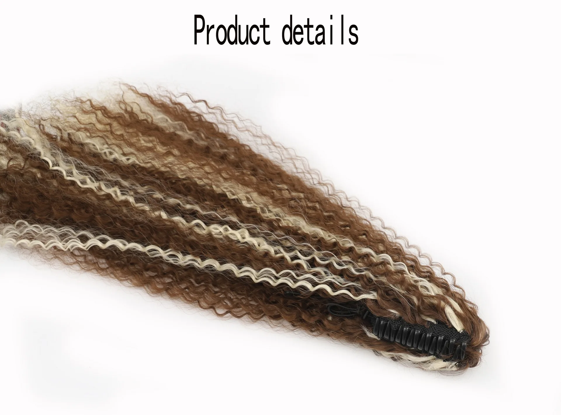 Claw Clip Ponytail Extension for Women Deep Wavy Synthetic Hairpiece Natural Fluffy Pony Tail Hair