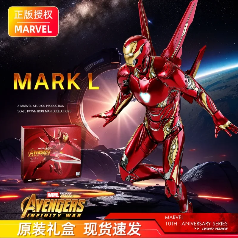 

Original Iron Man MK Action Figure War Machine Hulk Buster Mecha LED Light Iron Man Gnaku Suit Figure Collect Toys Birthday Gift