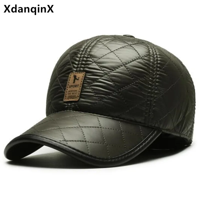 2023 New Winter Men's Cap Plush Thickened Baseball Caps Coldproof Warm Earmuffs Hats Golf Hat Male Bone Waterproof Sports Cap