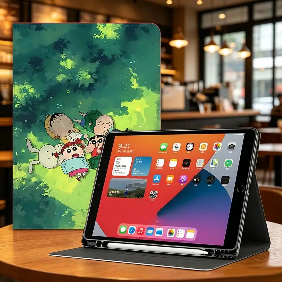 Case for Xiaomi Pad 6s Pro 7 Ultra Redmi Pad SE K Pad 8.8 9.7 12.4 Inch Pad 5 6 7 8 Pro with Pencil Slot Cute S-Hinchans Crayon