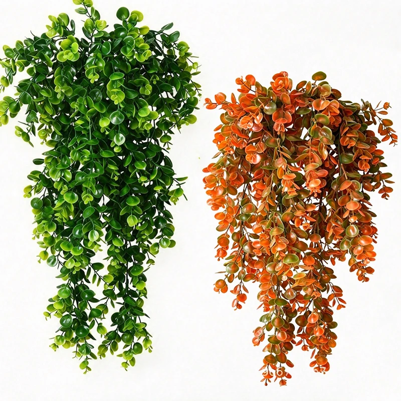30In Artificial Eucalyptus Vine, UV Resistant Fake Greenery Garland, Hanging Faux Plants for Green Wall Wedding Decor