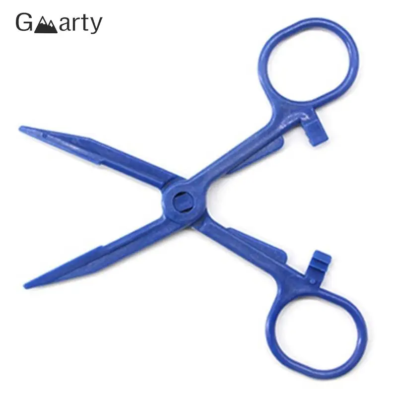 5pcs Sharp Mouth Hemostat Plastic Forceps Disposable Pliers Clamp Outdoor Camping Hiking First Aid Tools