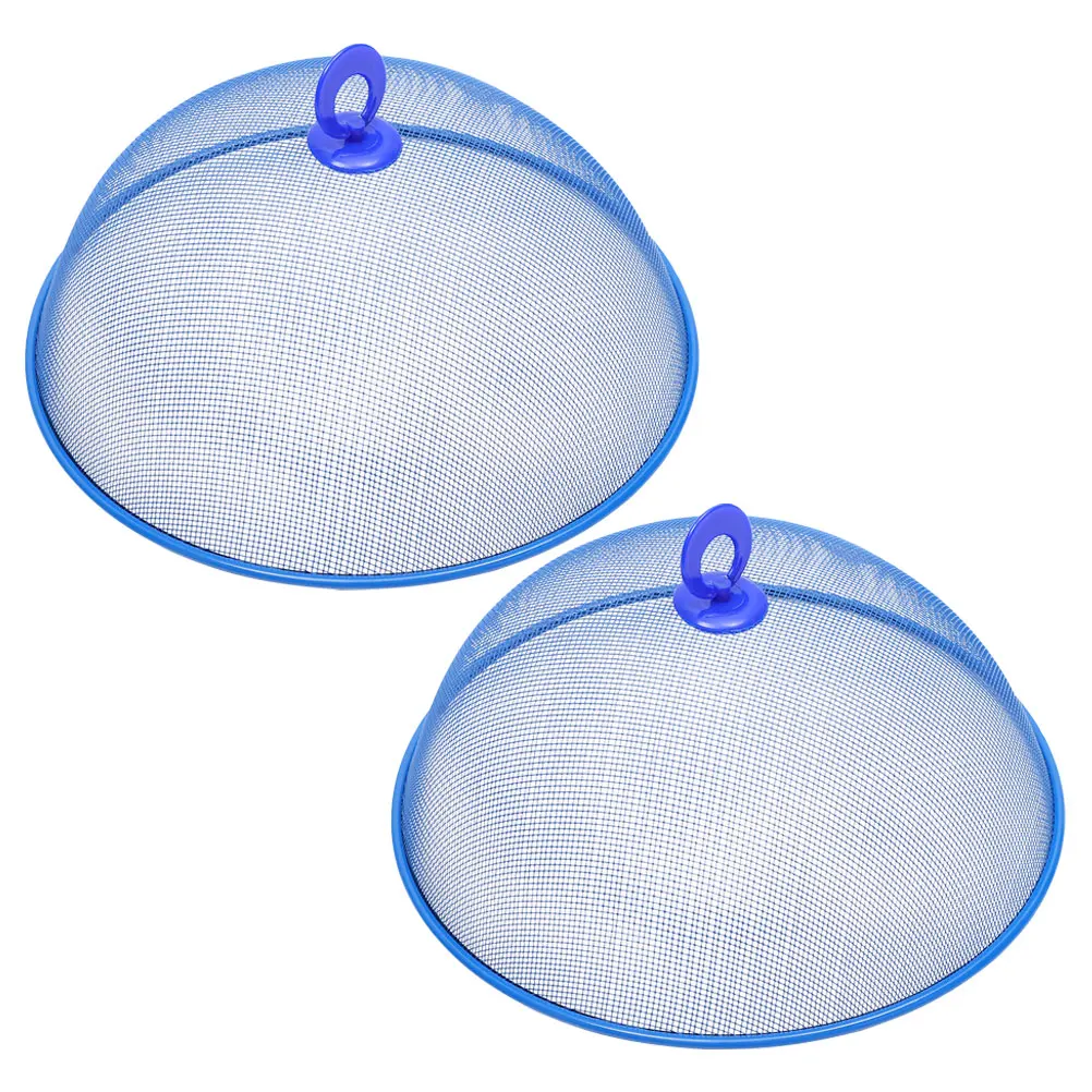 

2pcs Food Cover Mesh Dome 28cm Blue Wrought Iron Outdoor BBQ Party Supplies Kitchen Bar Utensils Set