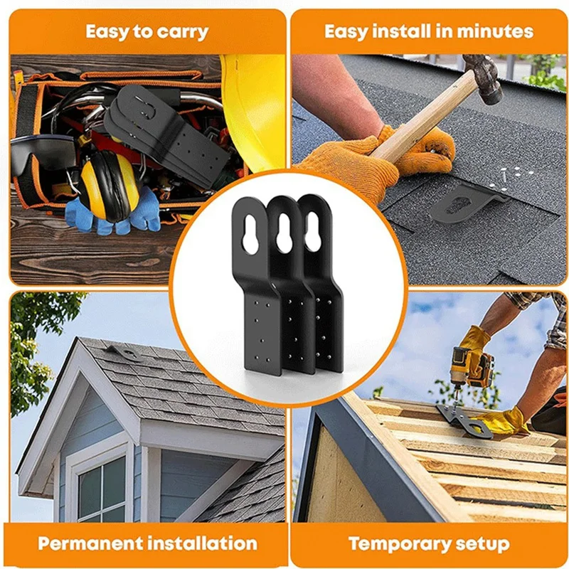 Roof Safety Anchor Hitch Clip, Roof Anchors For Fall Protection Connects To Wood Surfaces,Permanent Roof Anchor Use Easy To Use