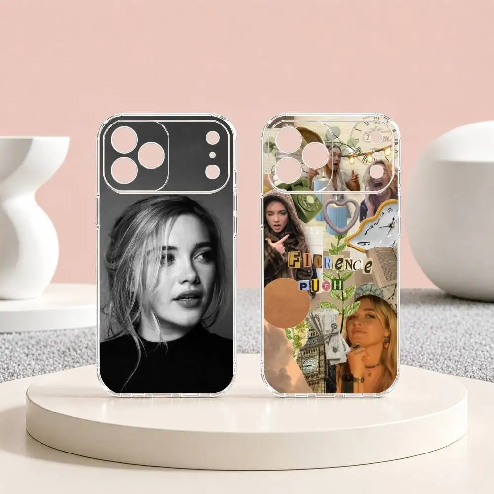 

Actress F-Florence P-Pugh gift Phone Case For iPhone 17 16 15 14 13 12 11 Mini Pro Max Plus Transparent Cover