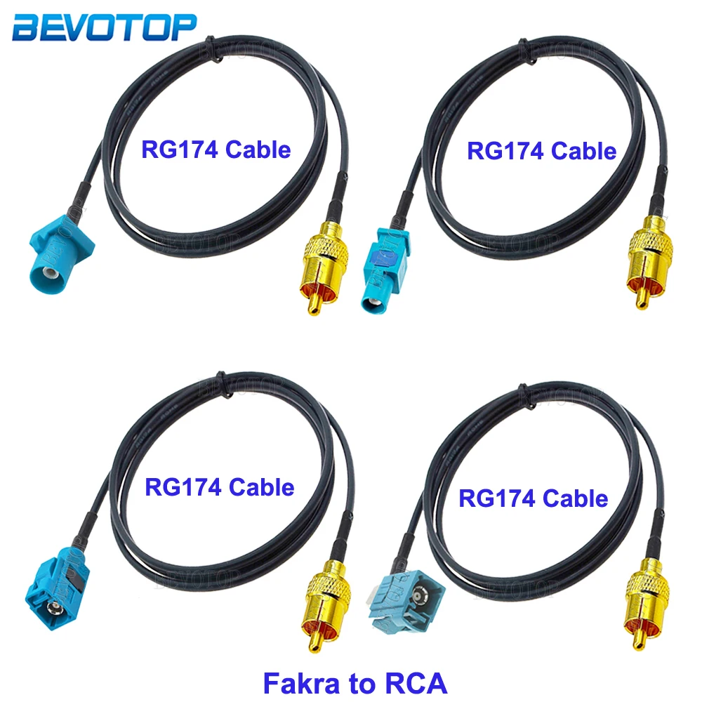 1 Uds RG174 Cable RF enchufe RCA macho a conector Universal Fakra Z macho/hembra coleta coaxial para unidad principal de Radio cámara de visión trasera