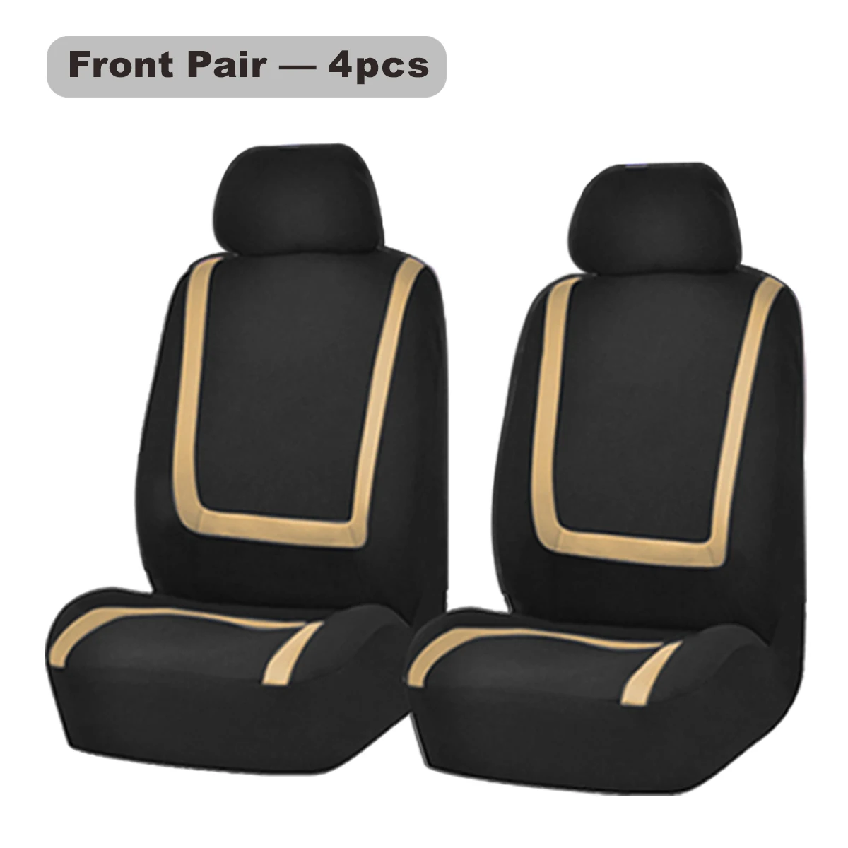 4-teiliger Sport-Autositzbezug-Set: Vordersitzbezug und Vorderer Rückenlehnenbezug – Detail 4