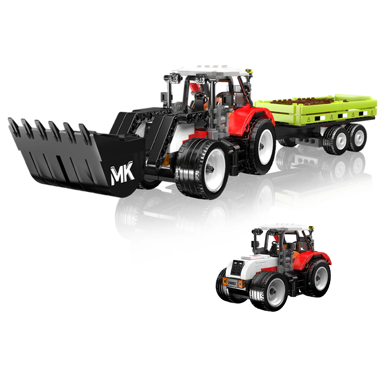 

MOULD KING 504PCS 24093 Agricultural Machinery Tractor Puzzly Building Block Educational Set Small Particle Assembly Bricks Toys