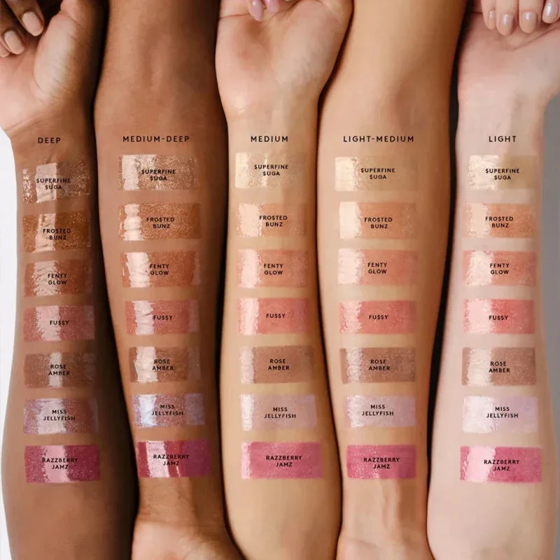 أحمر شفاه ماركة مقاوم للماء مكياج يدوم طويلاً Fenty Glow Hot Chocolit RIRI ملمع شفاه الكرز الساخن يضيء لون الشفاه بشكل طبيعي