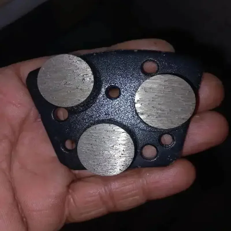 Trapezoid Diamond Grinding Disc, Ferramenta de sapato para concreto, Sase Grinder Machine, Botões 3-Round
