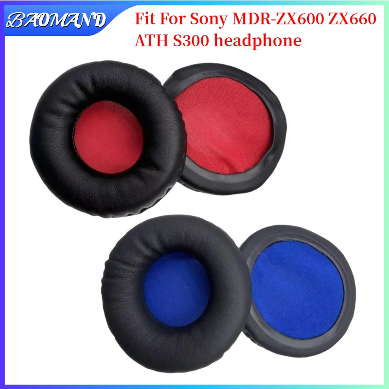

BAOMAND For Sony MDR-ZX600 ZX660 ATH S300 Headphones Memory Foam Earmuff Earpads headset Gamer Leather case Replacement Ear pads