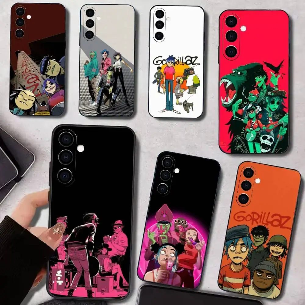 

ROCK G-Gorillaz-s BAND Phone Case For Samsung Galaxy A73,A72,A71,A70,A53,A52,A51,Others Soft Black Cover