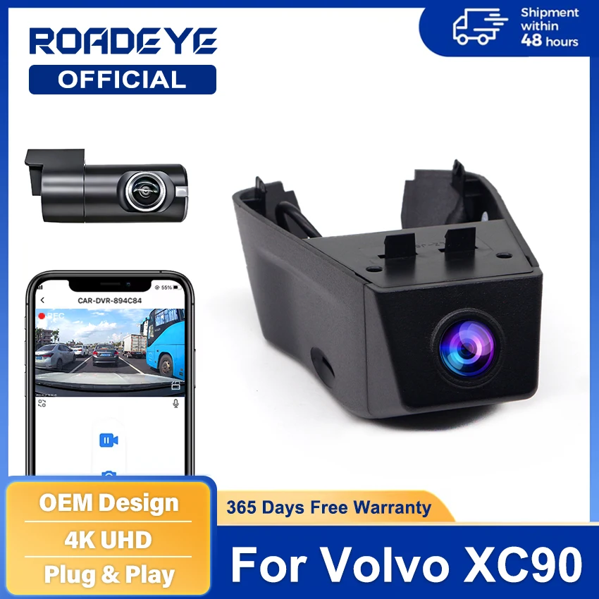 

Plug and Play 4K Dash Cam for Car Camera Recorder Dashcam WIFI Car Dvr Recording Devices Accessorie For Volvo XC90 2015-2024