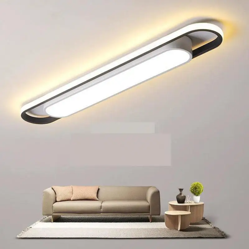 

Office Study Oval Long Led Ceiling Lamp LED strip surface lighting Modern bedroom Entrance hallway reading ceiling chandelier