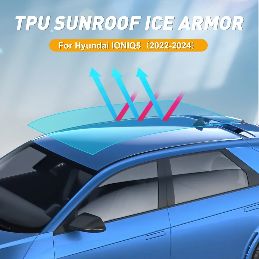 

Для Hyundai Ioniq 5 2022 2023 2024: Защитная пленка из ТПУ для люка, УФ-защита, теплоизоляция, предварительно вырезанные аксессуары для тента, Ice Armor