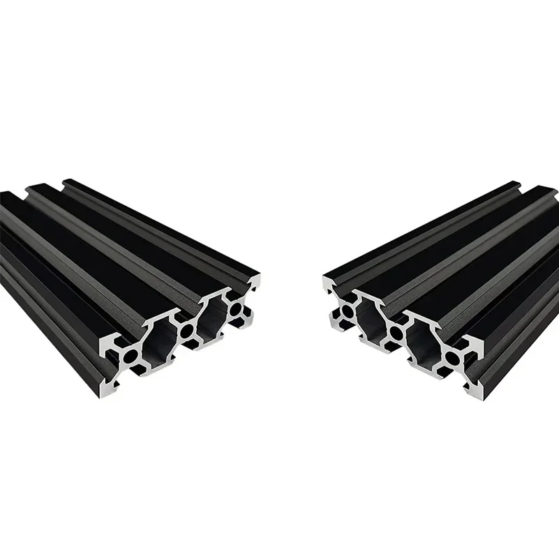 2Pcs Openbuilds 2060 V-Slot Aluminum Profile 100mm-550mm Black/Silver Aluminum Extrusion 20x60mm for CNC 3D Printer Parts