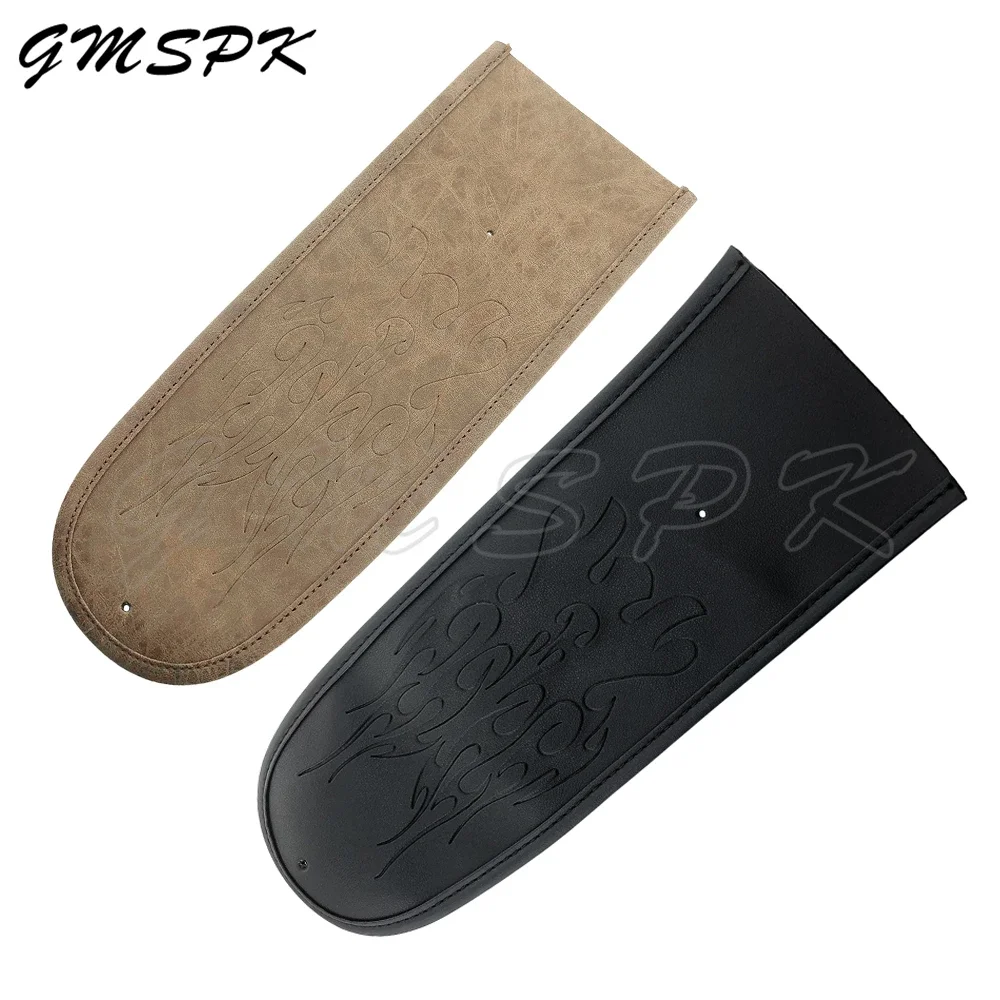 Motorcycle Brown Black Leather Mudguard Cover Rear Fender Bib Cover Pad Fit For Harley Street Dyna Wide Glide Fat Bob 2006-2017