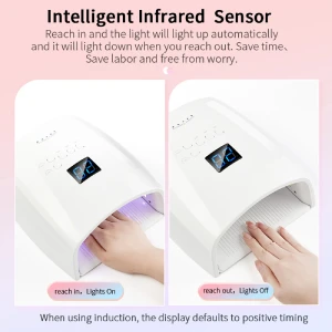 UV Led Light เครื่องเป่าเล็บเจลแบบชาร์จไฟได้ UV Led Nail Lamp Professional ชาร์จใหม่ได้