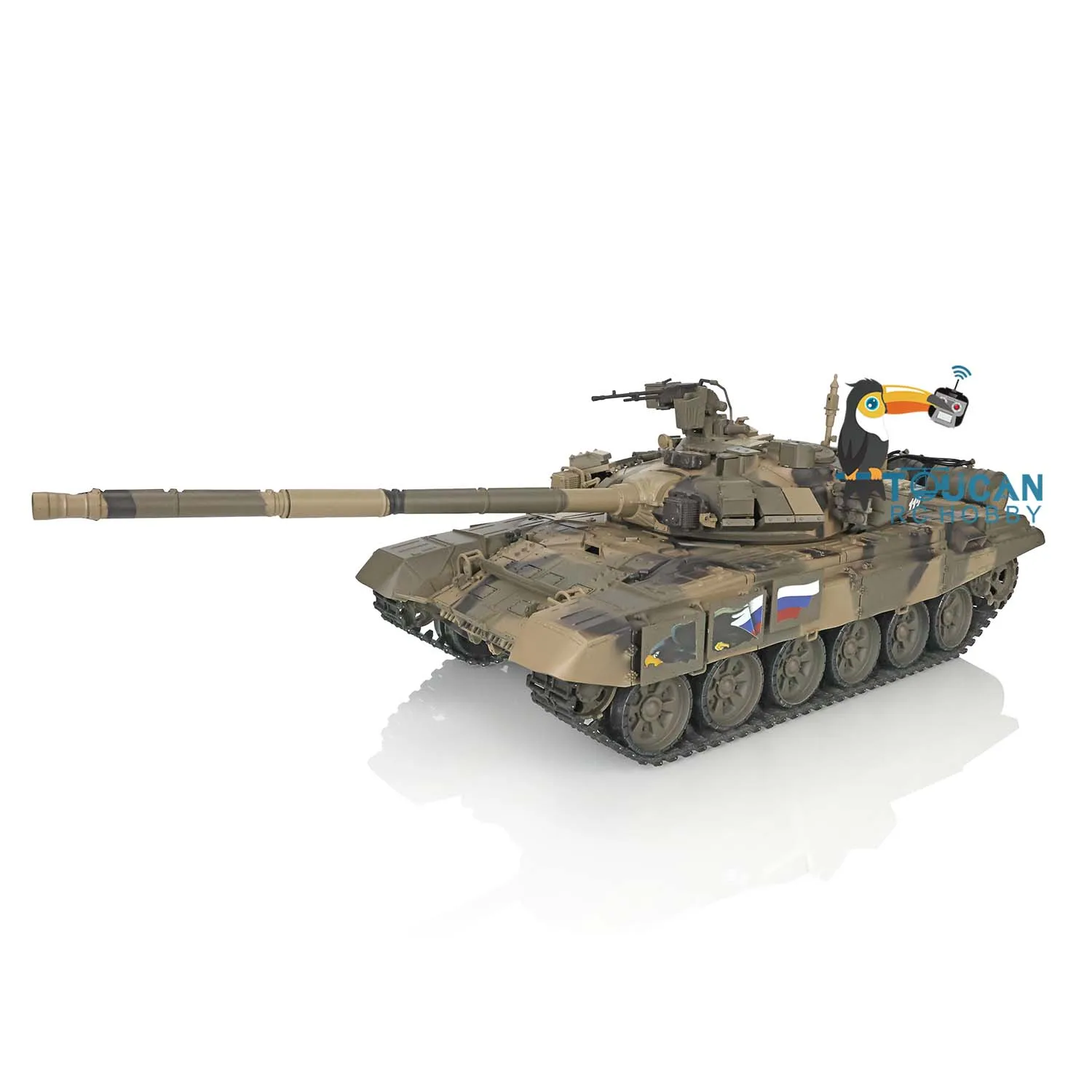 Heng Long 1/16 RTR 2.4Ghz RC Tank 7.0 Plastic Ver Russia T90 3938 Model BB Gun IR Battle As Gift for Boys TH17842-SMT8