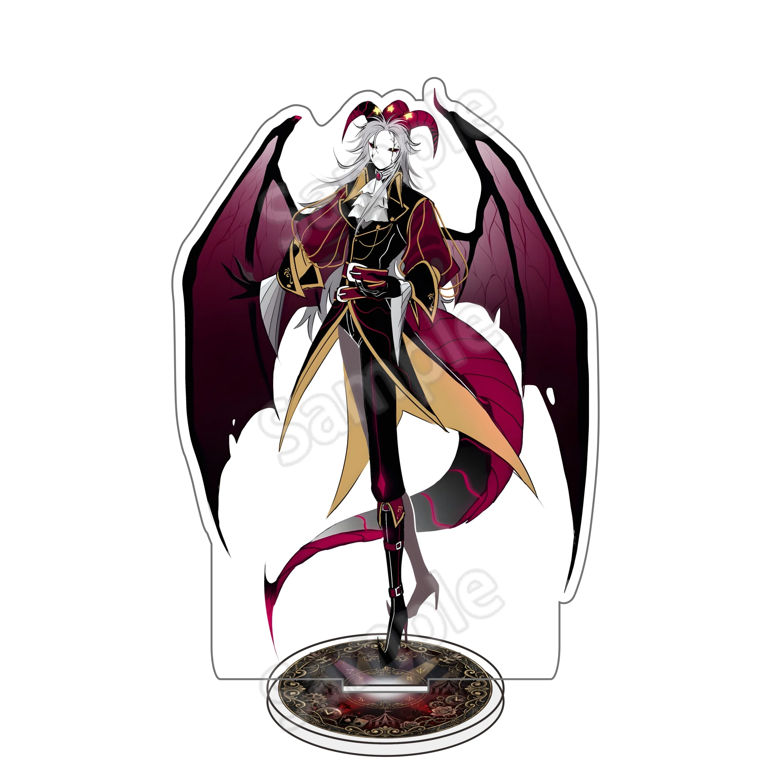 Game The Freak Circus Pierrot Harlequin Acrylic Standee 15cm Cosplay Handsome Clown Desktop Ornament Anime Fans Collection Gift