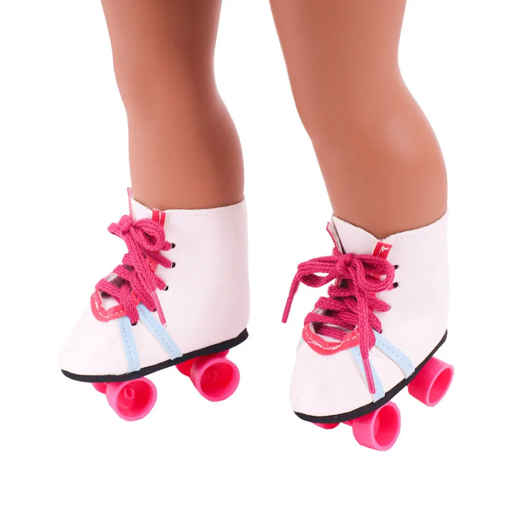 7.5 cm Doll Skates Shoes Clothes For American 18 Inch Girl 43 cm Born Baby Doll Items Accessories Nenuco Generation,Girl\'s Toys