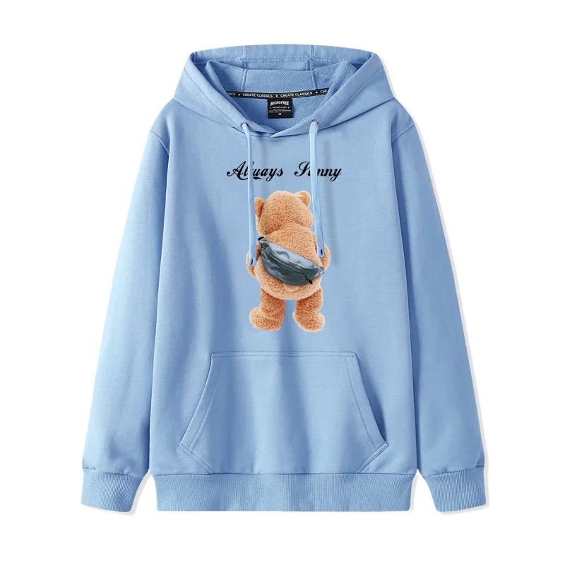 

Teddy Bear Women's Round Neck Top Women's Fashion Trend Hoodie Couple Hoodie Loose Casual Round Neck Top Cute Clothes