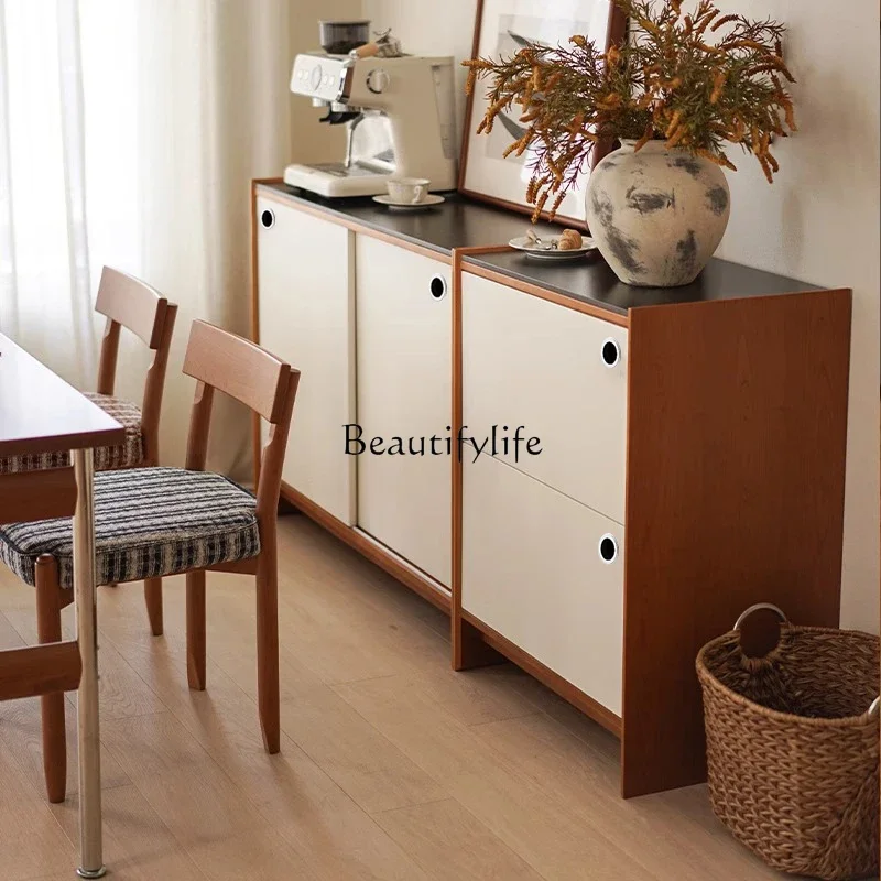 

yj7 Vintage Cream Style Sideboard Wall-Mounted Integrated Storage Cabinet for Home Use