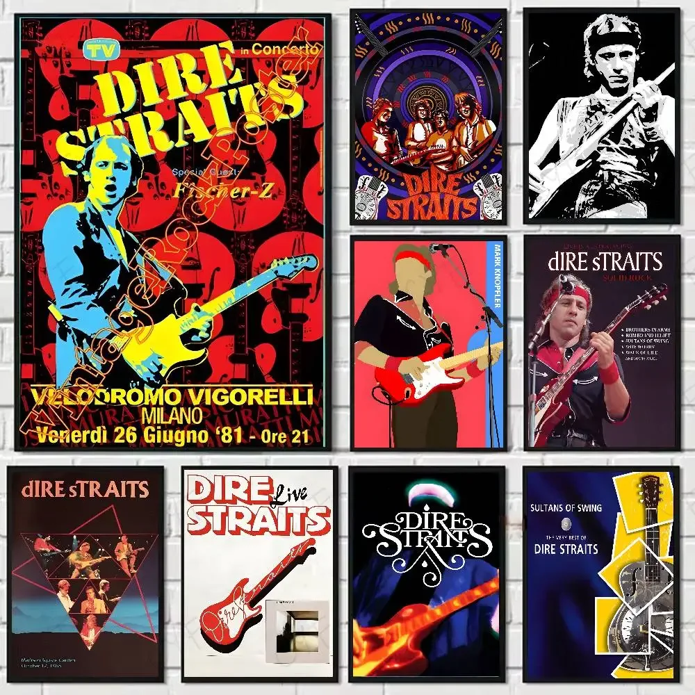 ملصق D-Dire S-Strits Singer Band HD جدار فني مقاوم للماء لغرفة المعيشة وغرفة النوم والديكور الجمالي #1