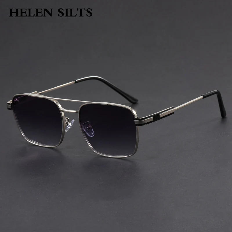 ファッションスクエアメタルサングラス女性ファッションヴィンテージトレンドサングラス男性パンク高級ブランドデザイナーサングラス UV400