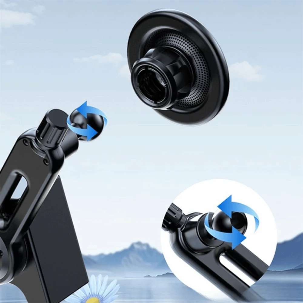 Car Central Screen Magnetic Car Phone Holder Anti-Shake Secure Grip Car Monitor Mount 360° Rotatable Corner Holder Car Holder