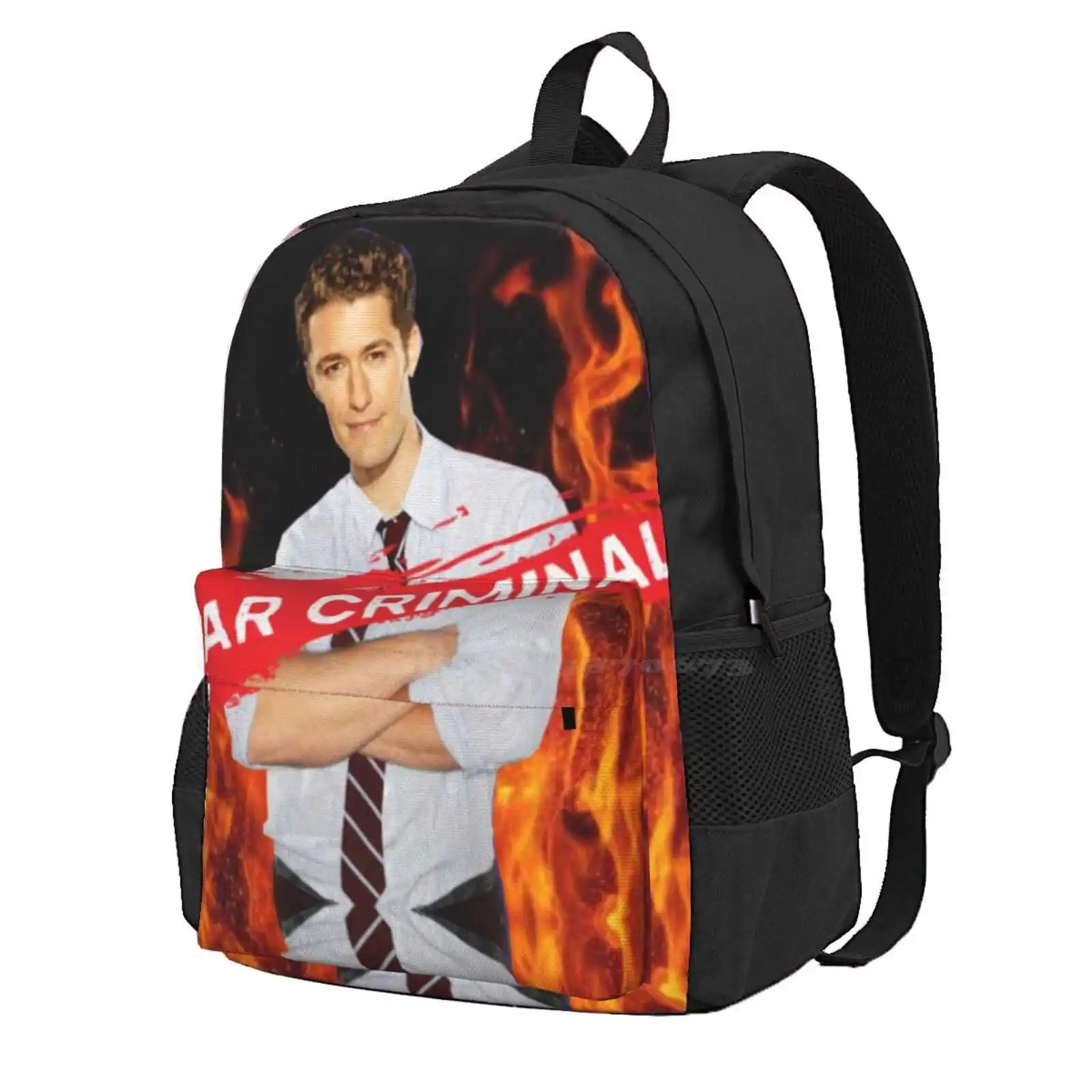 Will Schuester War Criminal Hot Sale Schoolbag Backpack Fashion Bags Glee Will Schuester War Criminal Kurt Finn Rachel Santana