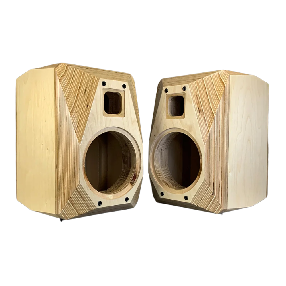 Craftsmen Customized One Pair 5 Inch Two-Way Front 72mm Bevel Diamond Design Empty Birch Plywood Cabinet Speaker Box HIFI DIY