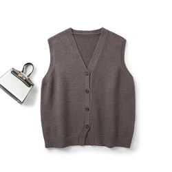 Ethereal  MD 2024 new style of Women's casual workplace light cooked small fragrance crew-neck striped knit inside vest