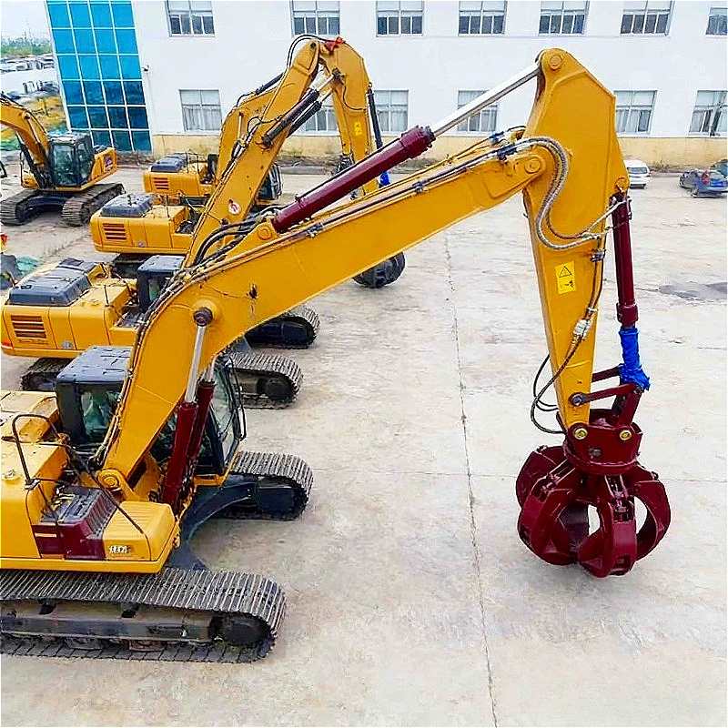 Multi Tine Claw Orange Peel Rock Scrap Grab Hydraulic Rotating Demolition Heavy Duty Sorting Rake Attachment Customized Hot Sale